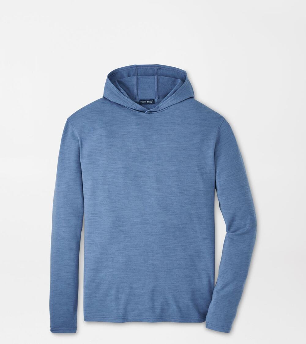 Peter Millar M Excursionist Flex Performance Wool Pullover Hoodie $220 NWT